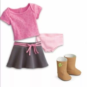 American Girl Just Like You Retired True Spirit Meet Outfit Shirt Skirt Boots